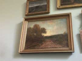 Julian Rix oil painting on top, another great landscape scene on bottom