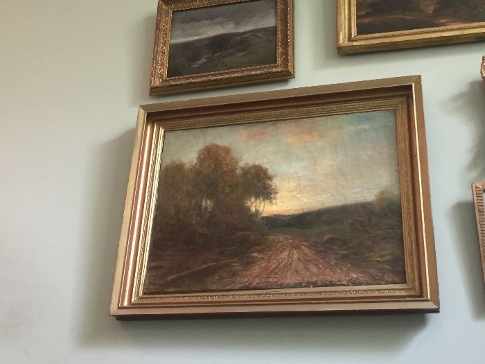 Julian Rix oil painting on top, another great landscape scene on bottom 