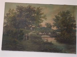 Oil on canvas old