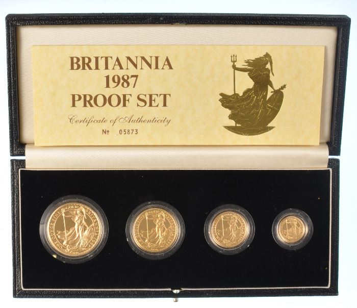 1987 Britannia 4coin set coin