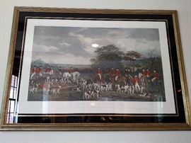 "Sir Richard  Sutton and The Quorn Hounds" published by John O'Malley & Son, London, hand colored by Francis Grant, Engraved by Frederick Bromley