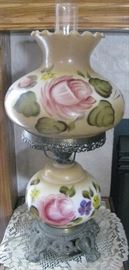 Antique Hurricane Table Lamp