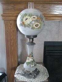 Beautiful Antique Hurricane Lamp