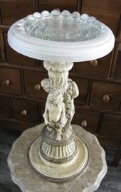 Vintage Marble Pedestal Tray