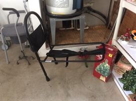 Walkers, canes, adult commode, bed rail
