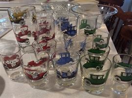 Vintage 1910 to 1925 glasses and plates collection