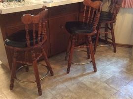 Vintage 25" swivel counter chairs
