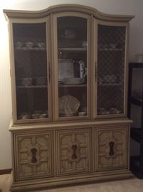 Vintage China Cabinet with matching buffet and dining room table & chairs