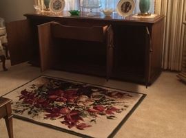 Vintage Wood buffet and matching book case