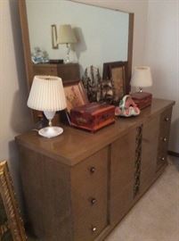 Queen size bedroom set - bed, dresser and chest of drawers