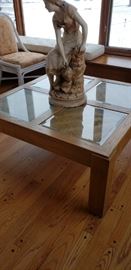 Class top coffee table 41 1/2" square x 18" tall