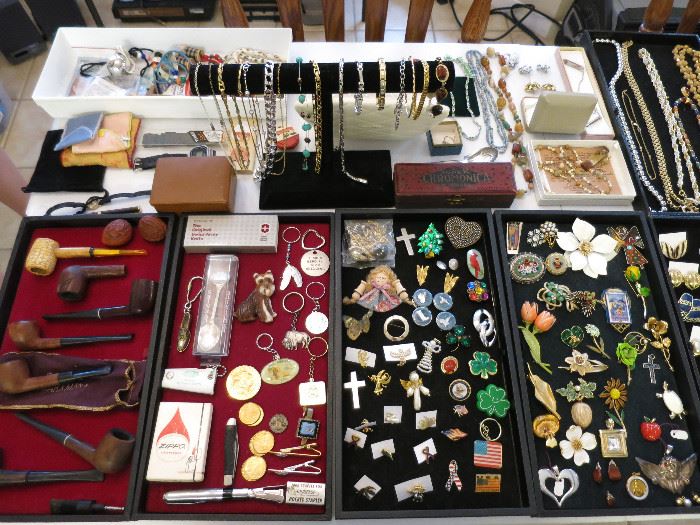 Vintage Pipes, Zippo Lighter In Box, Pretty Bracelets And More!