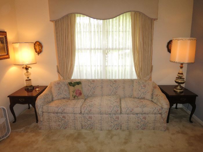 Formal Couch With Drexel End Tables