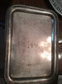 USN SILVERPLATE TRAY