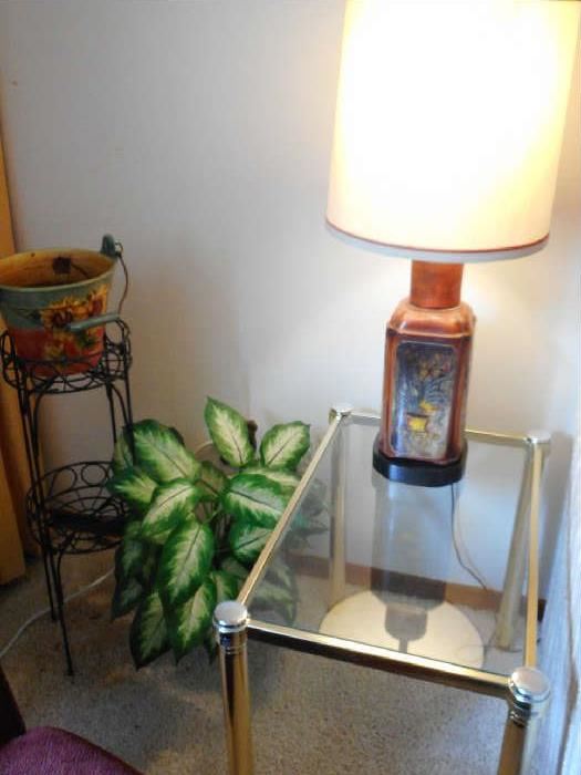 LAMP, TABLE, FERN STAND