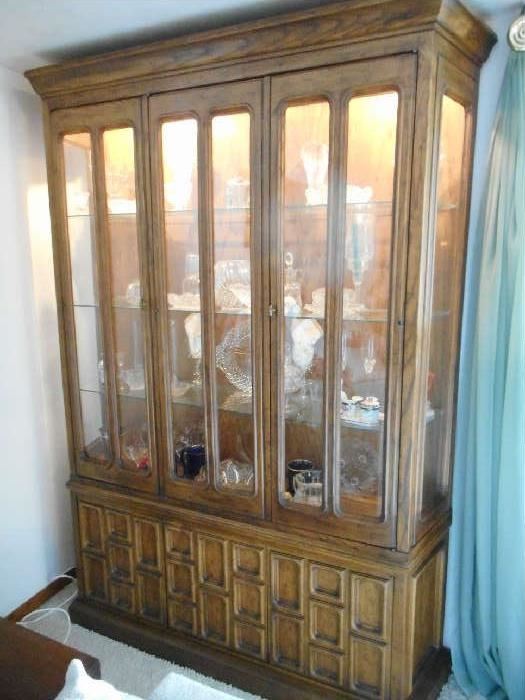 HUGE CHINA CABINET - ONE OF A PAIR
