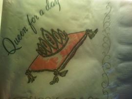 retro Queen for a Day napkins front