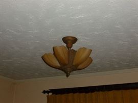 Gorgeous 5 light slip-shade fixture