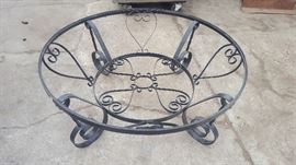 wrought iron coffee table base