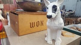 dog statue several woks