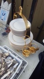 fancy dishes and flat ware