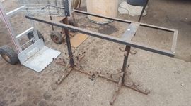 wrought iron table base