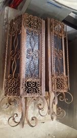 wrought iron sconces