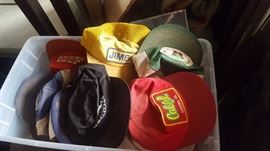 old hats related to local farming companies 