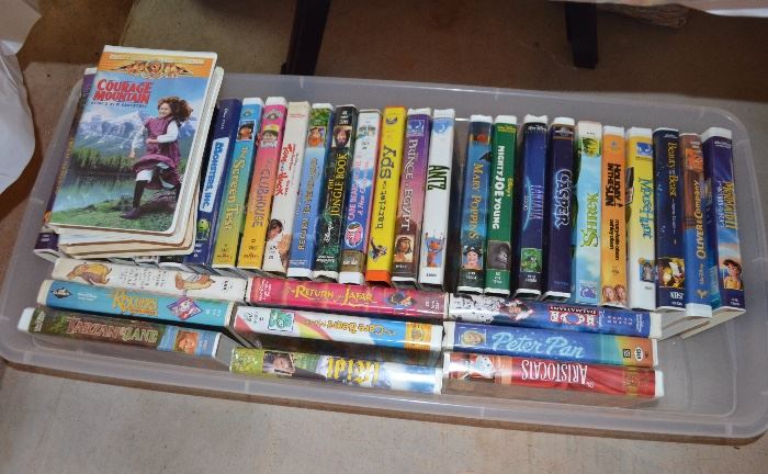 Disney VHS movies, etc.