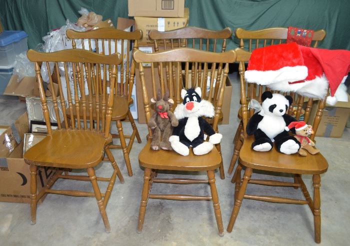 set of 6 maple chairs