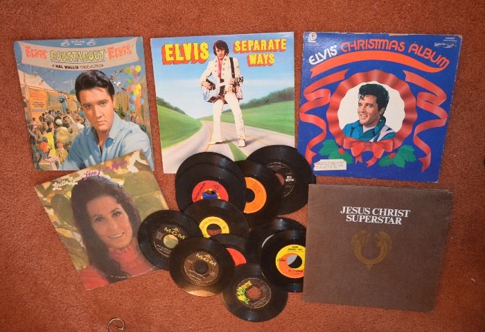 Elvis records, etc.