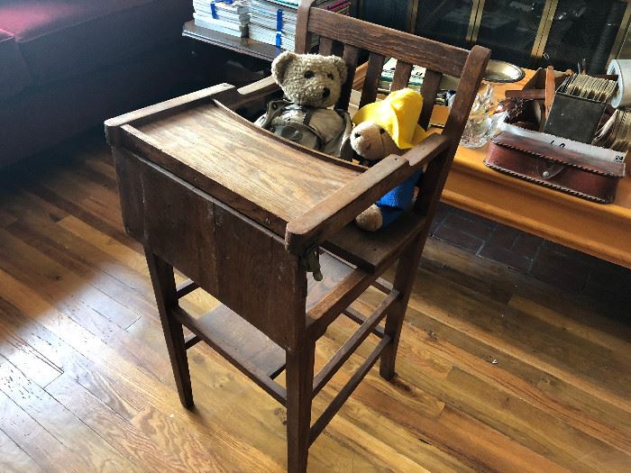 Old baby high chair. Very cool