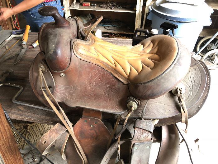 old Texas saddle