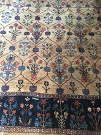 One of many wool rugs, this rug is 7' 3"  x 9'4", hand made in Iran.