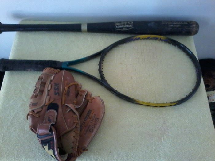  Baseball Bat, Mitt, Tennis Racket               http://www.ctonlineauctions.com/detail.asp?id=741142