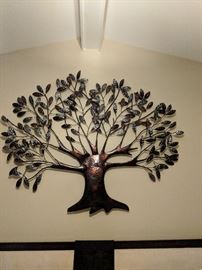 Hammered bronze wall deco