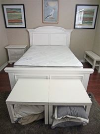 Bed end tables can be attached or separate