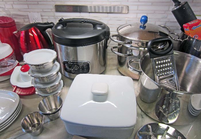 Pots and pans and counter-top appliances