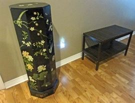 Chinese multi-drawer chests and small bench