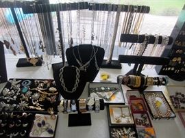 Some of costume jewelry (some sterling)