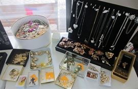 Some of costume jewelry (some sterling)