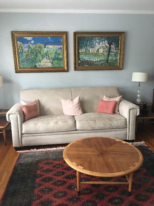 Mid-century Lane coffee table and  8x10 rug for sale 