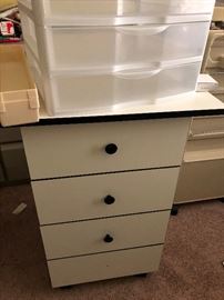 4 DRAWER STORAGE CABINET WITH LARGE TOP WORKSPACE