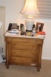 Nightstand and Lamp