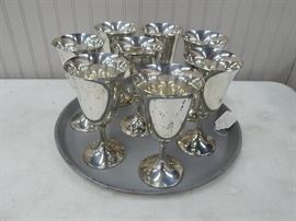 Gorham Sterling Goblets, Set of 8