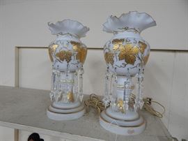 Pair of Czech Glass Electric Lusters