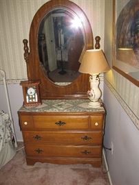 Vintage master bedroom / maple finish. 