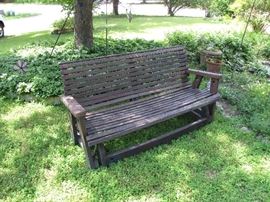 outdoor bench, needs some TLC. 