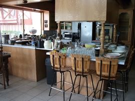 Bar Stools, Kitchen Appliances, and Miscl. Kitchen Items.