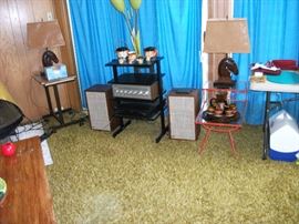 Stereo, Lamps, Retro Tables